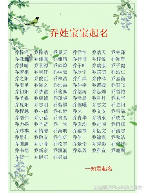 乔姓虎宝宝起名_乔男孩取名大全_属虎的男孩取名乔