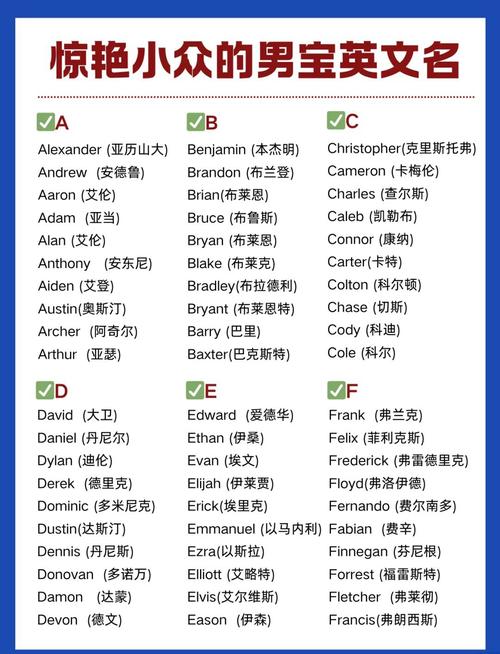 英文名字男孩寓意_女孩取名男孩英文名_好听英文名男孩