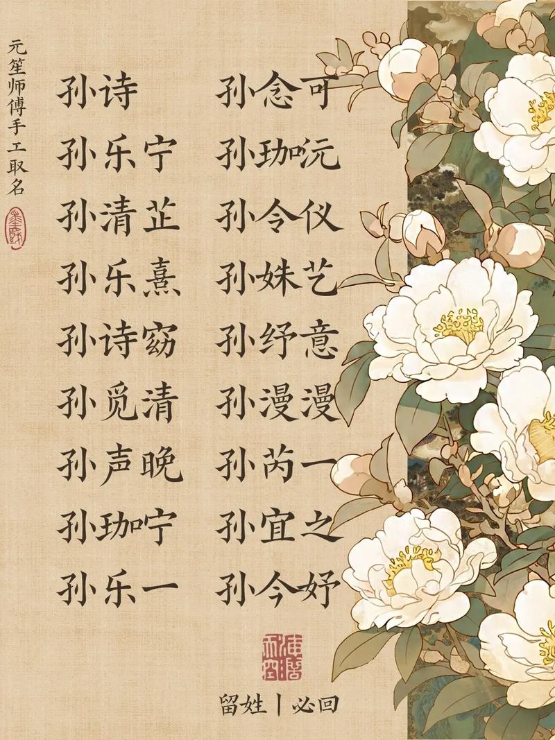 孙女孩取名_孙姓女孩名字推荐_孙姓女孩取名分析