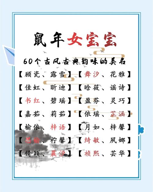 十二生肖的女孩子取名_12生肖古风小名合辑_男宝女宝分属定制古风小名
