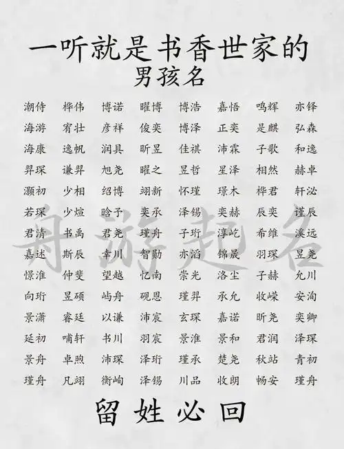 男孩取名寓意解析：精选单字与高分名字组合,第1张