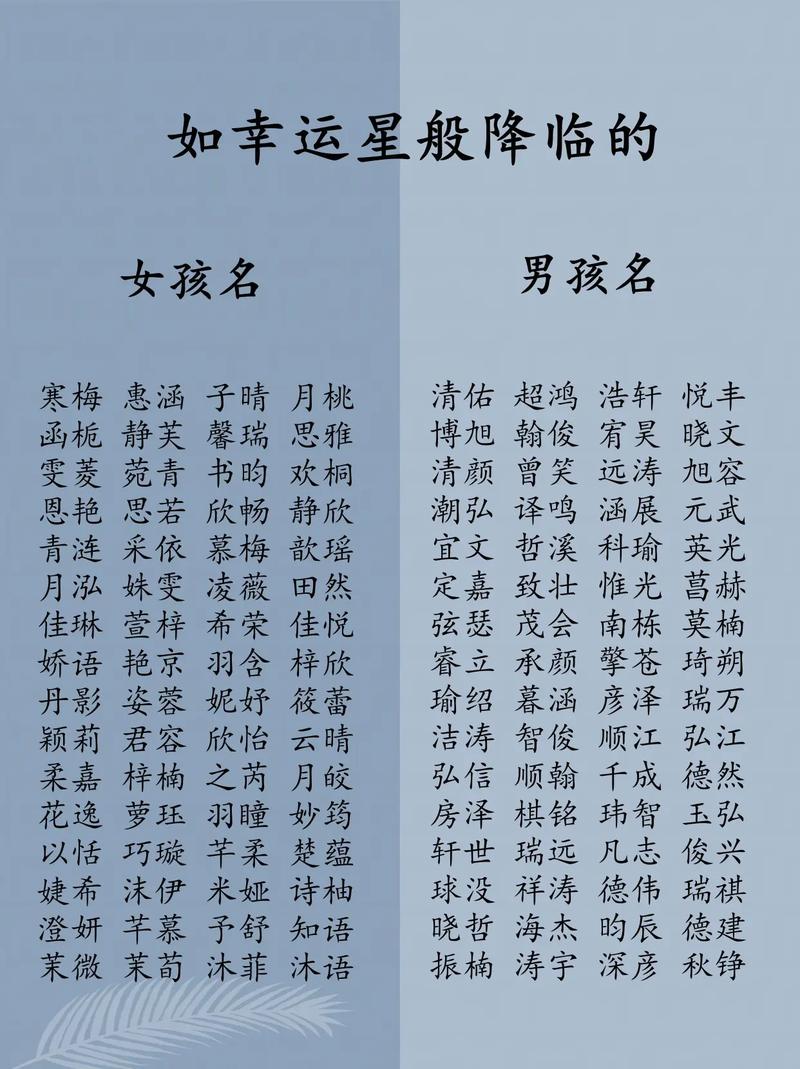 顺口好记自带好运_男孩取名字寓意贵气洋气_宝宝名字寓意美好
